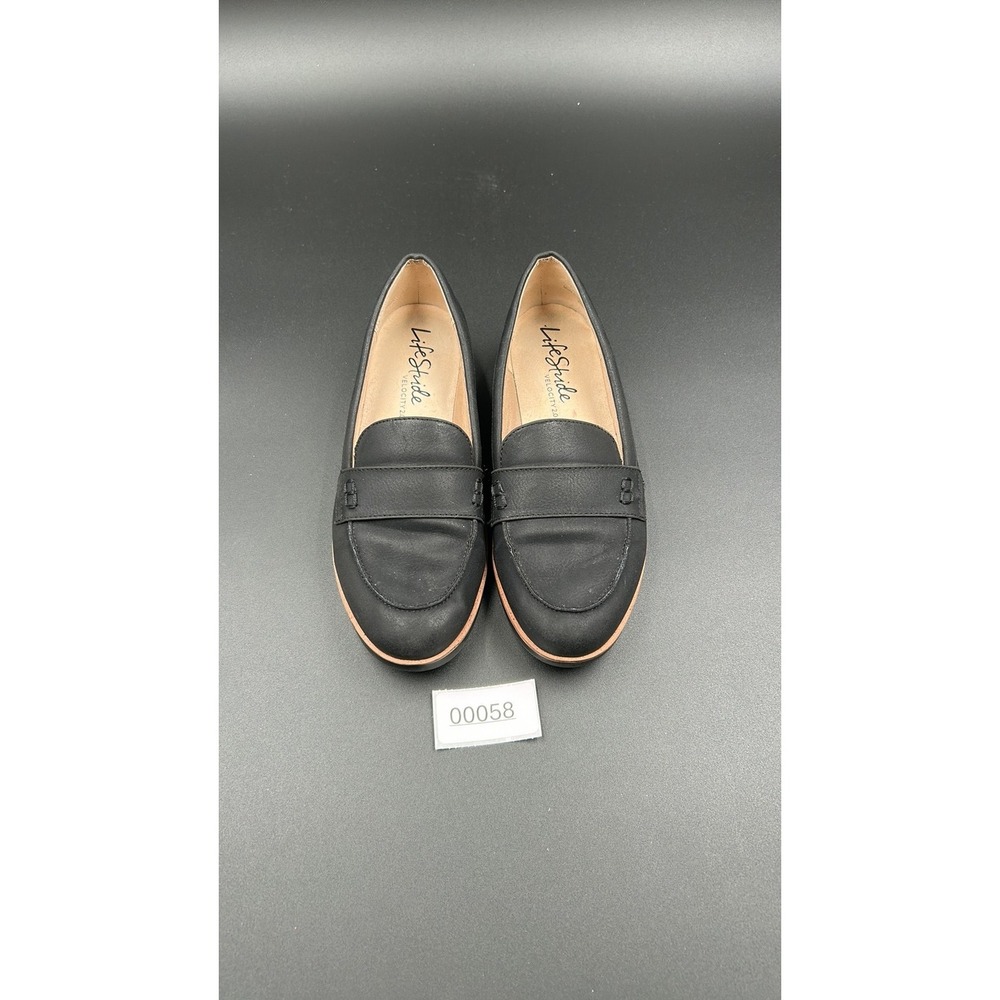 LifeStride Velocity 2.0 Womens Black Penny Loafers Size 6